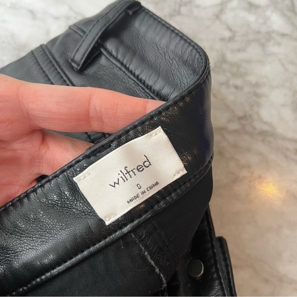 Aritzia Wilfred Melina Straight Leg Vegan Leather Pants - Picture 9 of 10